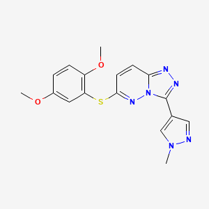 molecular formula C17H16N6O2S B12393976 6-[(2,5-Dimethoxyphenyl)sulfanyl]-3-(1-Methyl-1h-Pyrazol-4-Yl)[1,2,4]triazolo[4,3-B]pyridazine 