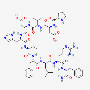 molecular formula C59H86N16O14 B12393985 Pro-asp-val-asp-his-val-phe-leu-arg-phe-NH2 