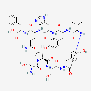 molecular formula C54H70N12O15 B12394028 H-Ser-Pro-Ser-Tyr-Val-Tyr-His-Gln-Phe-OH 