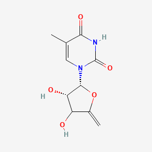 1-[(2R,3S)-3,4-dihydroxy-5-methylideneoxolan-2-yl]-5-methylpyrimidine-2,4-dione