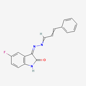 molecular formula C17H12FN3O B12394077 (3Z)-3-(cinnamylidenehydrazinylidene)-5-fluoro-1H-indol-2-one 