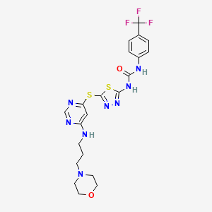 molecular formula C21H23F3N8O2S2 B12394085 Anticancer agent 164 