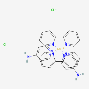 molecular formula C30H28Cl2N8Ru B12394095 pyridin-4-amine;2-pyridin-2-ylpyridine;ruthenium(2+);dichloride 