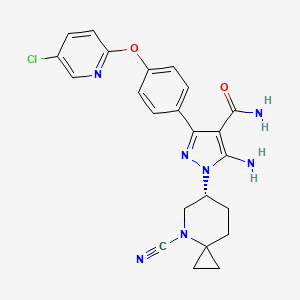 molecular formula C23H22ClN7O2 B12394119 Civorebrutinib CAS No. 2155853-43-1