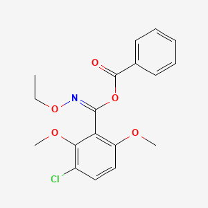 molecular formula C18H18ClNO5 B1239414 (3-氯-2,6-二甲氧基苯基)(乙氧基亚胺)甲基苯甲酸酯 CAS No. 29356-13-6