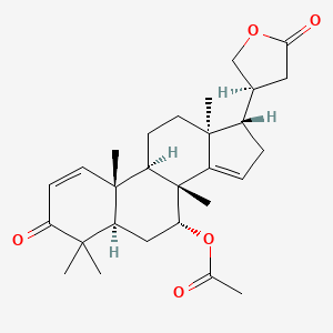 molecular formula C28H38O5 B12394182 20,21,22,23-Tetrahydro-23-oxoazadirone CAS No. 157376-71-1