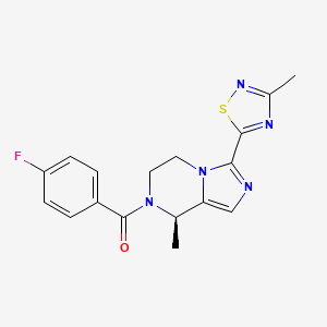 molecular formula C17H16FN5OS B12394193 NK3R-IN-1 