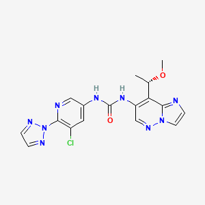 1-[5-chloro-6-(triazol-2-yl)pyridin-3-yl]-3-[8-[(1S)-1-methoxyethyl]imidazo[1,2-b]pyridazin-7-yl]urea