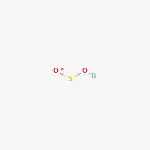 molecular formula HO2S B1239423 (Hydroxythio)oxidanyl 