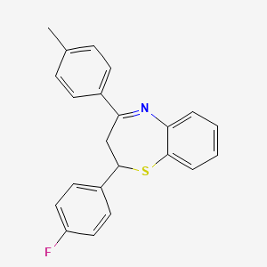 2-(4-Fluorophenyl)-4-(4-methylphenyl)-2,3-dihydro-1,5-benzothiazepine