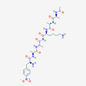 (2S)-2-[[(2S)-2-[[(2S)-2-acetamidopropanoyl]amino]propanoyl]amino]-6-amino-N-[(2S)-2-[[(2S)-2-[[(2S)-2-amino-3-(4-nitrophenyl)propanoyl]amino]propanoyl]amino]propanoyl]hexanamide