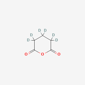 molecular formula C5H6O3 B12394319 Pentanedioic-d6 anhydride 