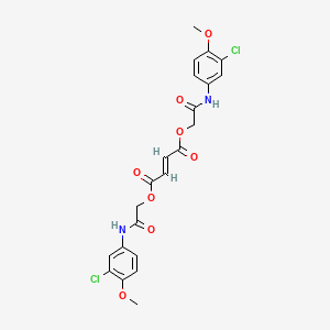 molecular formula C22H20Cl2N2O8 B1239434 双[2-(3-氯-4-甲氧基苯胺基)-2-氧代乙基](E)-丁-2-烯二酸酯 