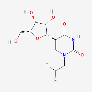 molecular formula C11H14F2N2O6 B12394358 N1-(1,1-Difluoroethyl)pseudouridine 