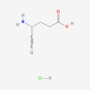 molecular formula C6H10ClNO2 B12394360 4-Aminohex-5-ynoic acid hydrochloride 