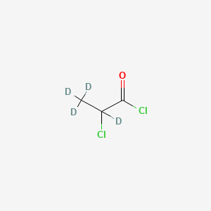 molecular formula C3H4Cl2O B12394374 (+/-)-2-Chloropropionyl-2,3,3,3-d4 chloride 