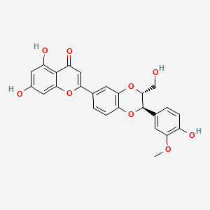 5,7-dihydroxy-2-[(2R,3R)-2-(4-hydroxy-3-methoxyphenyl)-3-(hydroxymethyl)-2,3-dihydro-1,4-benzodioxin-6-yl]chromen-4-one