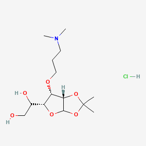 1-[(5R,6S,6aS)-6-[3-(dimethylamino)propoxy]-2,2-dimethyl-3a,5,6,6a-tetrahydrofuro[2,3-d][1,3]dioxol-5-yl]ethane-1,2-diol;hydrochloride