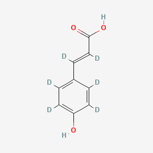 molecular formula C9H8O3 B12394411 trans-p-Coumaric-d6 Acid 