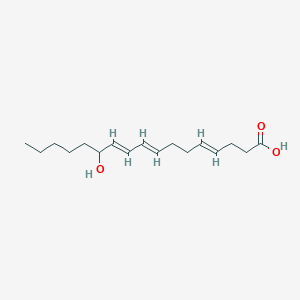 molecular formula C17H28O3 B1239444 12-Hydroxy-4,8,10-heptadecatrienoic acid CAS No. 76448-34-5