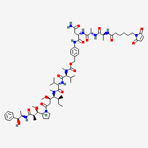 molecular formula C67H101N11O16 B12394460 Mc-Alanyl-Alanyl-Asparagine-PAB-MMAE 