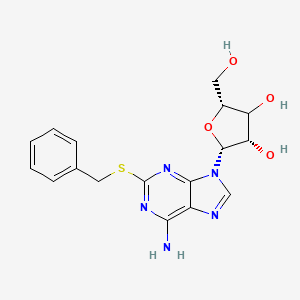 molecular formula C17H19N5O4S B12394462 (2R,3S,5R)-2-(6-amino-2-benzylsulfanylpurin-9-yl)-5-(hydroxymethyl)oxolane-3,4-diol 