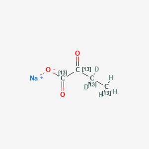 molecular formula C4H5NaO3 B12394499 sodium;3,3-dideuterio-2-oxo(1,2,3,4-13C4)butanoate 