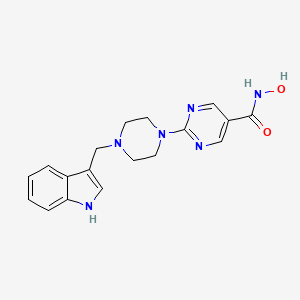 N-hydroxy-2-[4-(1H-indol-3-ylmethyl)piperazin-1-yl]pyrimidine-5-carboxamide