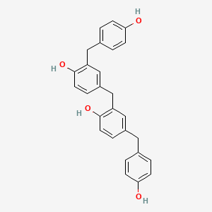 molecular formula C27H24O4 B12394575 2-(4-Hydroxy-3-(4-hydroxybenzyl)-benzyl)-4-(4-hydroxybenzyl)phenol 