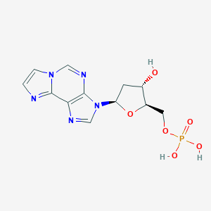 molecular formula C₁₂H₁₄N₅O₆P B123946 3H-咪唑并(2,1-i)嘌呤，3-(2-脱氧-5-O-膦酰基-β-D-赤藓糖呋喃核苷)- CAS No. 60508-81-8