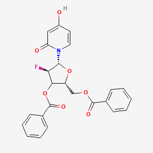 molecular formula C24H20FNO7 B12394608 [(2R,4R,5R)-3-benzoyloxy-4-fluoro-5-(4-hydroxy-2-oxopyridin-1-yl)oxolan-2-yl]methyl benzoate 