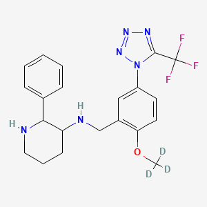 molecular formula C21H23F3N6O B12394611 rac-Vofopitant-d3 