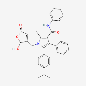 molecular formula C32H30N2O4 B12394613 Antiparasitic agent-17 