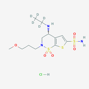 molecular formula C12H22ClN3O5S3 B12394621 Brinzolamide-d5 (hydrochloride) 