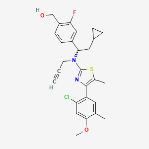 molecular formula C27H28ClFN2O2S B12394626 CRF1 receptor antagonist-1 