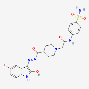 molecular formula C22H23FN6O5S B12394631 hCA/VEGFR-2-IN-4 