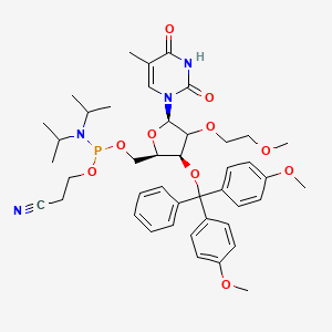 3-[[(2R,3S,5R)-3-[bis(4-methoxyphenyl)-phenylmethoxy]-4-(2-methoxyethoxy)-5-(5-methyl-2,4-dioxopyrimidin-1-yl)oxolan-2-yl]methoxy-[di(propan-2-yl)amino]phosphanyl]oxypropanenitrile