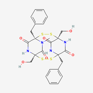 molecular formula C25H26N4O6S4 B1239466 Vertihemiptellide B 