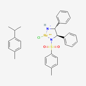 molecular formula C31H34ClN2O2RuS B12394670 Ruthenium, [N-[(1R,2R)-2-(amino-kappaN)-1,2-diphenylethyl]-4-methylbenzenesulfonamidato-kappaN]chloro[(1,2,3,4,5,6-eta)-1-methyl-4-(1-methylethyl)benzene]- 