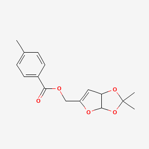 molecular formula C16H18O5 B12394700 3-Deoxy-1,2-O-isopropylidene-5-p-toluoyl-a-D-glycero-pent-3-enofuranose 