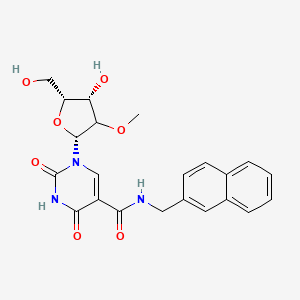 1-[(2R,4S,5R)-4-hydroxy-5-(hydroxymethyl)-3-methoxyoxolan-2-yl]-N-(naphthalen-2-ylmethyl)-2,4-dioxopyrimidine-5-carboxamide