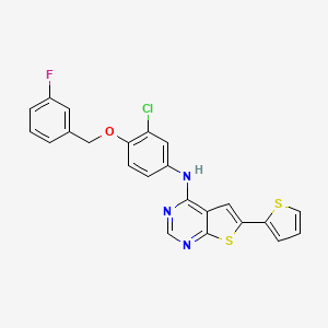 molecular formula C23H15ClFN3OS2 B12394736 EGFR/ErbB-2 inhibitor-1 