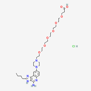 molecular formula C33H53ClN6O8 B12394737 TLR7/8 agonist 4 hydroxy-PEG6-acid (hydrochloride) 