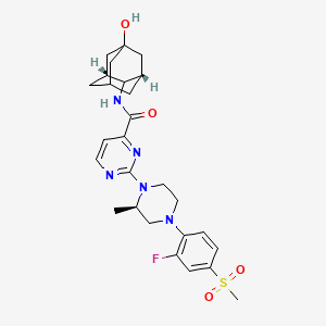 2-((R)-4-(2-Fluoro-4-(methylsulfonyl)phenyl)-2-methylpiperazin-1-yl)-N-((1R,2s,3S,5S,7S)-5-hydroxyadamantan-2-yl)pyrimidine-4-carboxamide