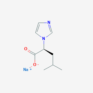 molecular formula C9H13N2NaO2 B12394741 sodium;(2S)-2-imidazol-1-yl-4-methylpentanoate 