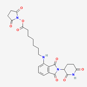 molecular formula C24H26N4O8 B12394778 Pomalidomide-C6-NHS ester 