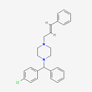 molecular formula C26H27ClN2 B1239480 Clocinizine CAS No. 298-55-5