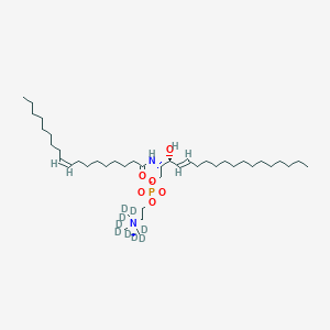 molecular formula C41H81N2O6P B12394800 [(E,2S,3R)-3-hydroxy-2-[[(Z)-octadec-9-enoyl]amino]octadec-4-enyl] 2-[tris(trideuteriomethyl)azaniumyl]ethyl phosphate 