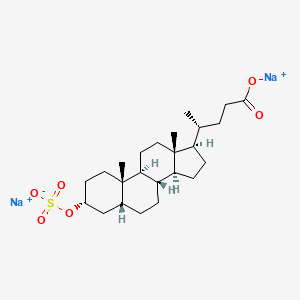 disodium;(4R)-4-[(3R,5R,8R,9S,10S,13R,14S,17R)-10,13-dimethyl-3-sulfonatooxy-2,3,4,5,6,7,8,9,11,12,14,15,16,17-tetradecahydro-1H-cyclopenta[a]phenanthren-17-yl]pentanoate