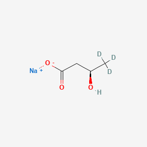 molecular formula C4H7NaO3 B12394824 (R)-3-Hydroxybutanoic acid-d3 (sodium) 